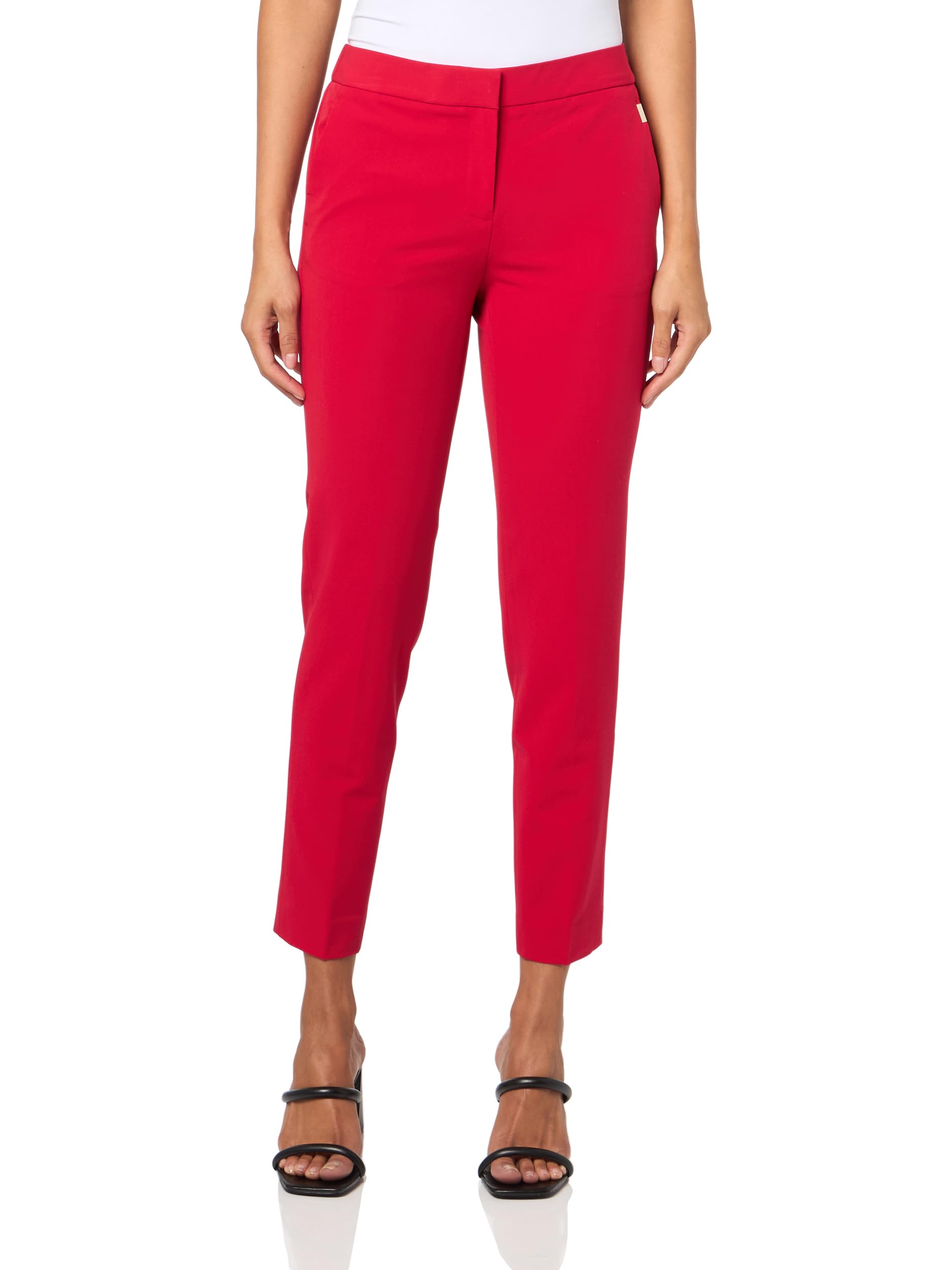 Tommy Hilfiger Women’s Suits Sloane Slim-Leg Ankle Pants, Scarlet, 0