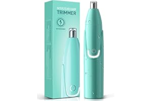 ZORAMI Rechargeable Ear and Nose Hair Trimmer - 2024 Professional Painless Eyebrow & Facial Hair Trimmer for Men Women, Powerful Motor and Dual-Edge Blades for Smoother Cutting Mint Green