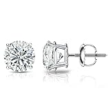 Diamond Wish 18k White Gold Round Diamond Stud