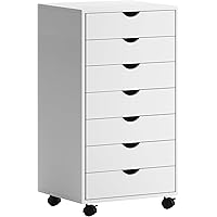 SogesHome Vertical Filing Cabinet with Wheels,Mobile File Cabinet,Rolling Under Desk Office Storage Cabinet,Wood Filing Cabin