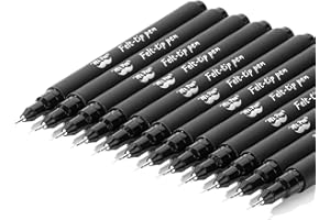Mr. Pen- Drawing Pens for Artists, 0.1mm, 12 Pack, Black Artist pens, Micro Pens for Drawing, Bible Journaling Pen, Fine Point