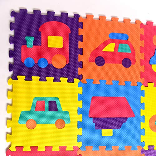 3 Vehicle+Rubber+Puzzle+Interlocking+playmat