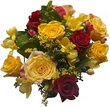 Clare Florist Rose and Freesia Fresh Flower Bouquet UK Delivery view 5