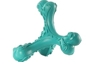 CVALIN Dog Chew Toys for Aggressive Chewers Large Breed,Indestructible Bones Toy，Durable Cleaning Toothbrush Natural Rubber D