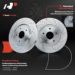 A-Premium 12.99 inch (330mm) Front Drilled and
