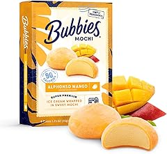 Bubbies Mochi Ice Cream, Alphonso Mango 7.5oz (Pack of 1)