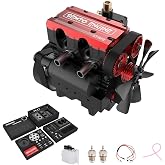 HOENTECH SEMTO ST-NF2 L2 Engine Model Kit That Runs, 7.0cc Mini Inline Double-Cylinder Four-Stroke Air-Cooled Interal Combustion Engine Model That Works Experiment STEM (with Starter Kit)