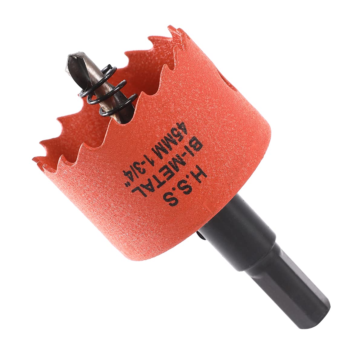 Dribotway 45mm 1-3/4'' Bi-Metal Hole Saw Drill Bit, High Speed Steel, Cuts Circular Holes in Wood and Metal, Drills Wood, Plastic, Plywood