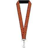Buckle-Down Lanyard-1.0"-Holiday Trim Swirls Red/Gold