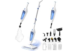 SENMO Steam Mop, 14-in-1 Detachable Steam Cleaner for Home and Floor, 1300W 228°F Deep Cleaning MultiPurpose Floor Steamer with 14 Attachments for Hardwood Floors, Tile, Grout, Furniture, Carpet, Wall