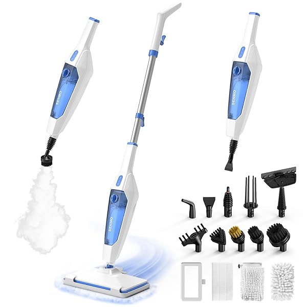 SENMO STEAM MOP, 14-IN-1 DETACHABLE STEAM CLEANER FOR...