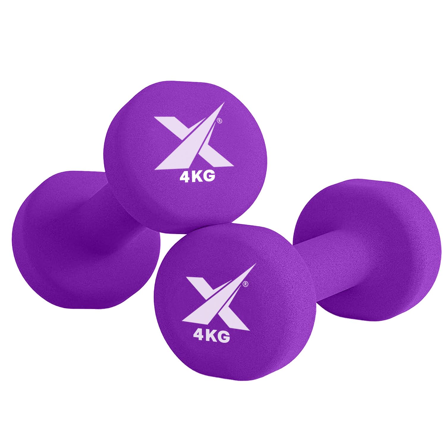 XN8 Neoprene Dumbbell Set, Non-Slip Dumbbells Pair of 0.5kg–10kg Hand Weights, Home Gym Strength Training Weights for Men & Women, Aerobics, Pilates, Body Toning, Arm, Biceps & Fitness Exercises