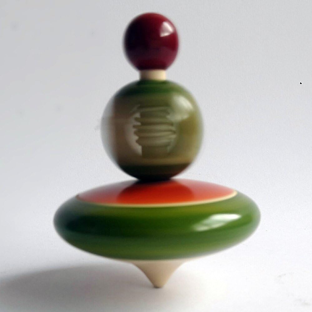 Tanishka Crafts Games Finger Spinning Wooden Top Spinner for Kids Various Colours