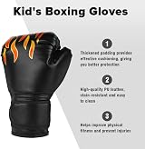 flintronic Kids Boxing Gloves 6oz Cartoon Sparring Gloves for 3-10 view 4