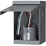 Connecticut Electric EGSPI50 50A Rainproof Generator Power Inlet Box with Cover, Gray