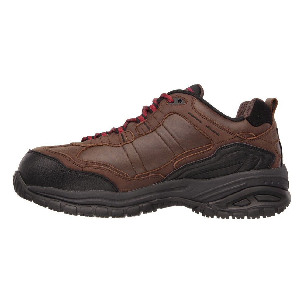 skechers for work men's soft stride galley slip resistant boot