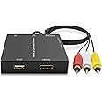Dingsun HDMI to RCA Converter Compatible for Fire Stick, HDMI to AV Converter Adapter Compatible for Old TV, Amazon Fire Stick/Roku Stick/DVD Players/Xbox/PS3/Support 1080p, PAL/NTSC