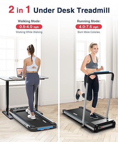 REDLIRO Under Desk Treadmill in Walking Pad, Portable, Folding