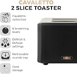 Tower Cavaletto T20036RG 2-Slice Toaster Defrost Reheat 850W Rose Gold view 2