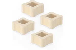 Nuanchu 4 Pack Wide Kiln Post High Alumina Kiln Posts Square Ceramic Shelf Supports for High Temperature Kilns Sturdy Firing Posts (0.5 x 1 Inch)