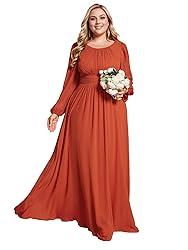 Ever-Pretty Women's Round Neck Long Lantern Sleeves