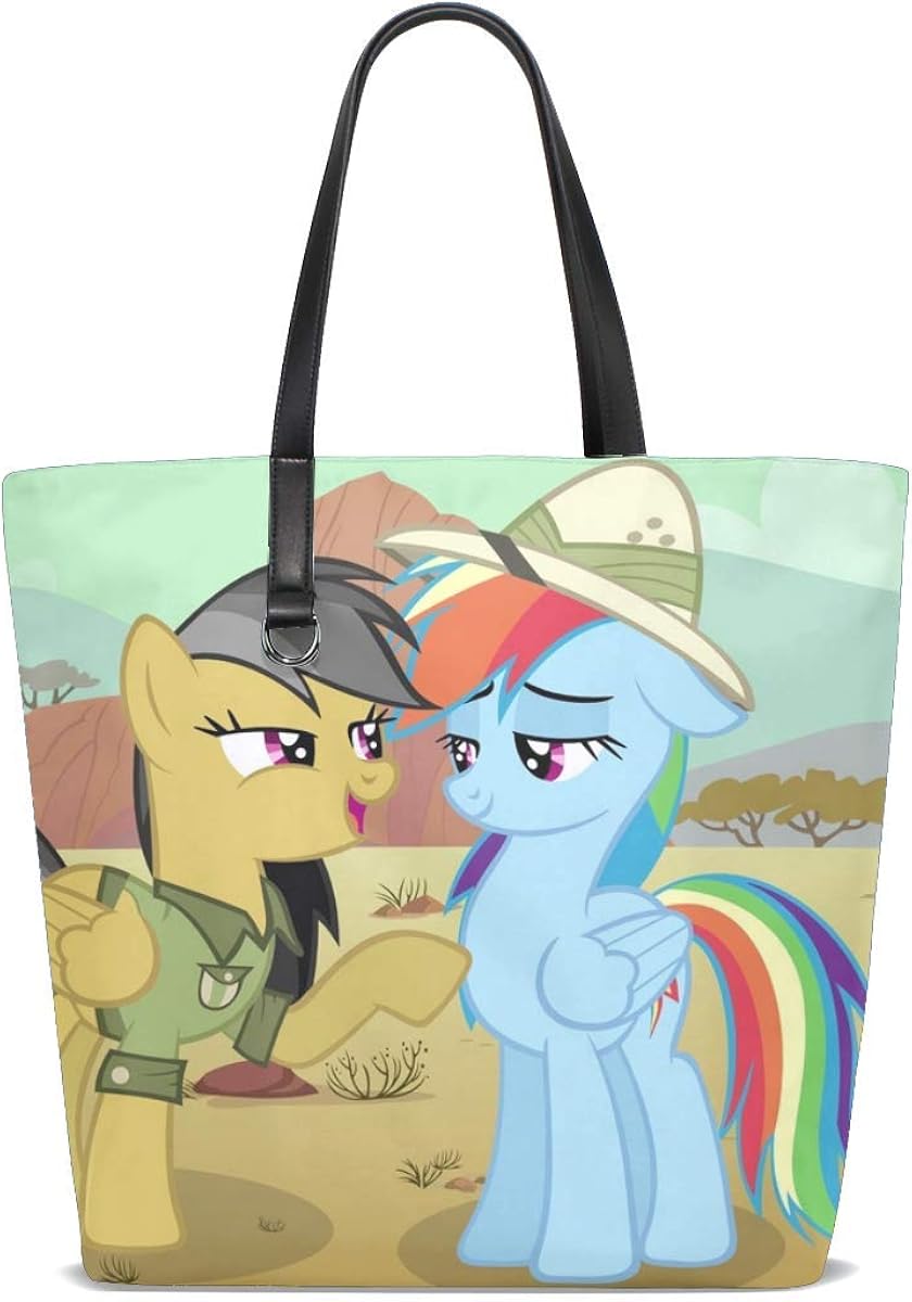 My Little Pony Pony Rainbow Dash Daring Do Tote Bag Purse Handbag For Women Girls