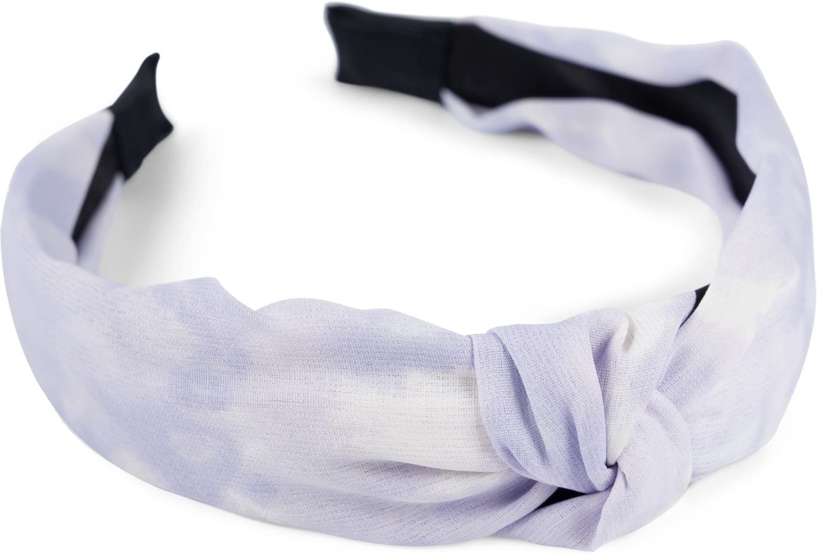 styleBREAKER Ladies Fabric Headband with Colourful Batik Gradient Pattern, Twist Knot, Headband, Hair Accessories 04027046, Colour:White-Lilac