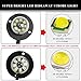 YITAMOTOR Hideaway Strobe Lights White High Power 24W 8 Chipsets Surface Mount Waterproof Hideaway Emergency Lights (White)