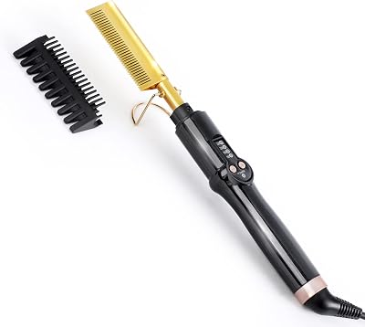 ten-tatent Hot Comb Hair Straightener Ceramic Beard Straightener