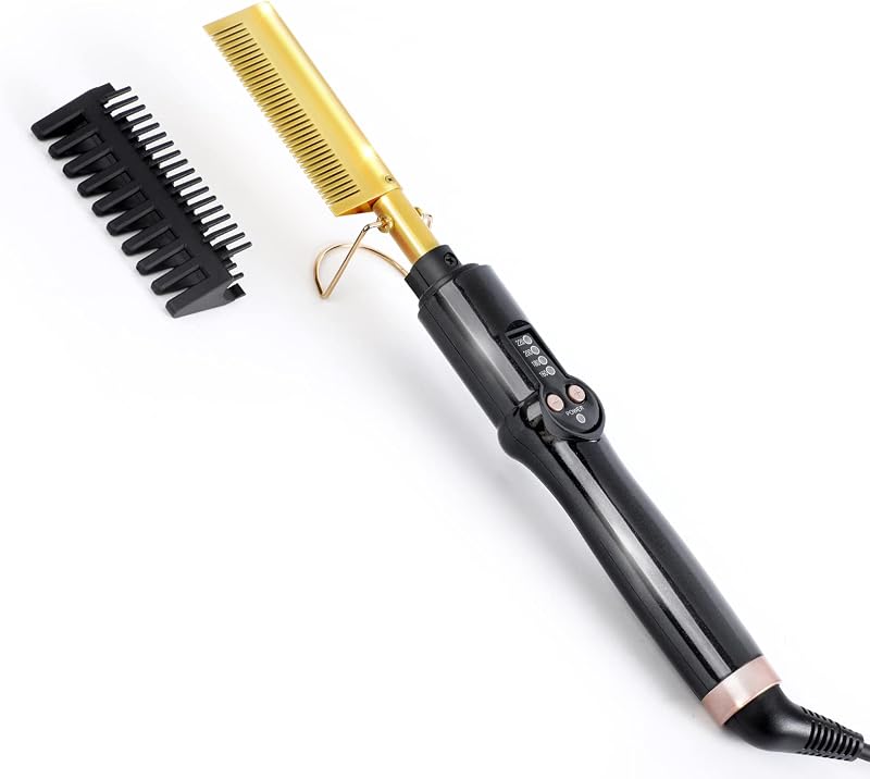 ten-tatent Hot Comb Hair Straightener Ceramic Beard Straightener