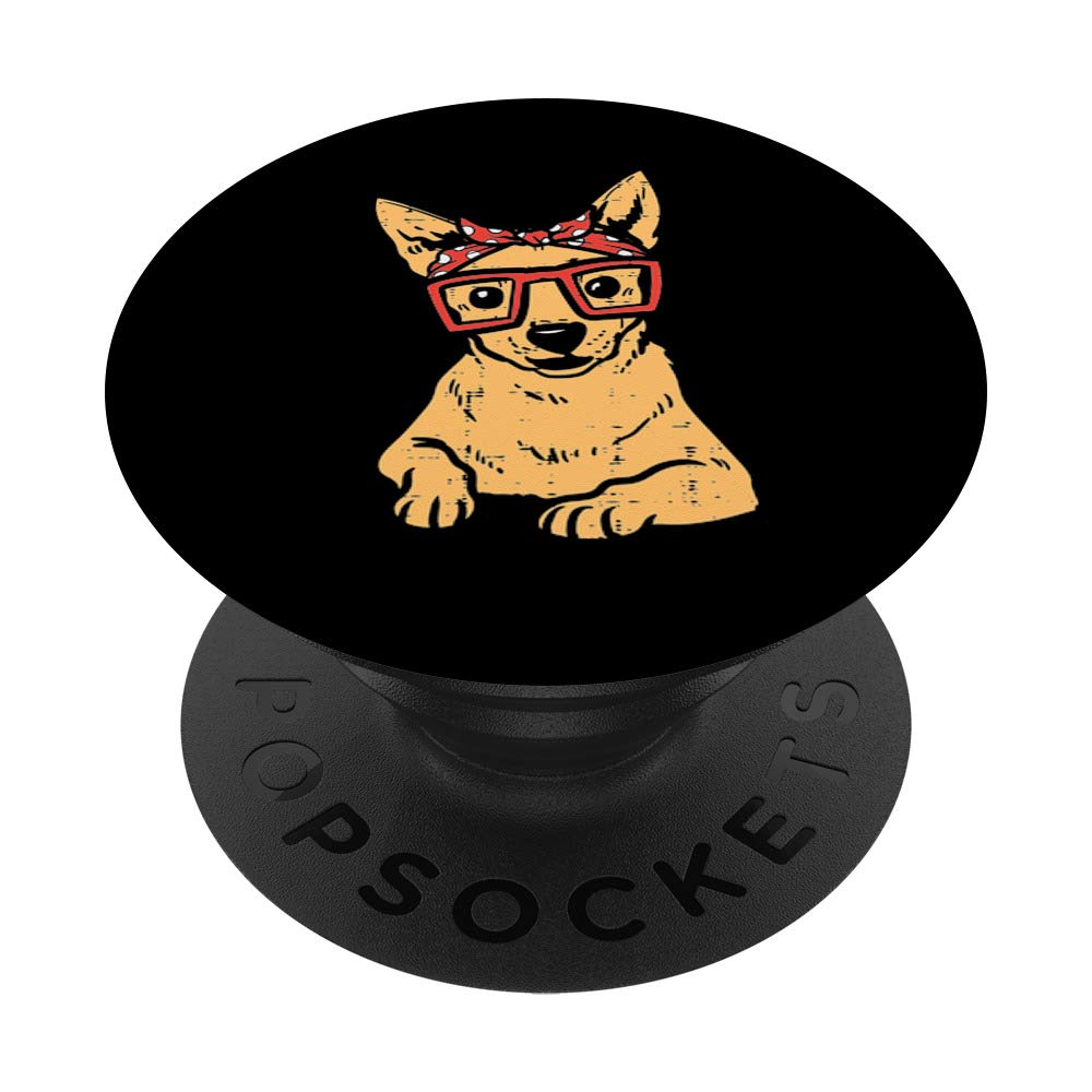 Chihuahua Polka Dot Bandana Chiwawa Dog Girls Women Gift PopSockets PopGrip: Swappable Grip for Phones & Tablets