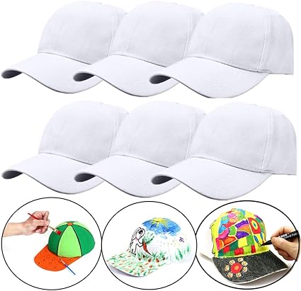 painted baseball caps