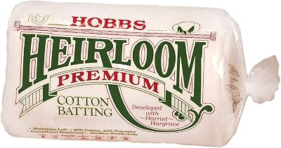 Hobbs Heirloom Premium Cotton Batting 81 x 96 Full Cream Blend 206x244x1 cm