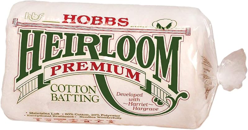 Hobbs Heirloom Premium Cotton Batting 81 x 96 Full Cream Blend 206x244x1 cm