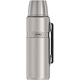 THERMOS Stainless King Vacuum-Insulated Beverage Bottle, 40 Ounce, Matte Stainless Steel