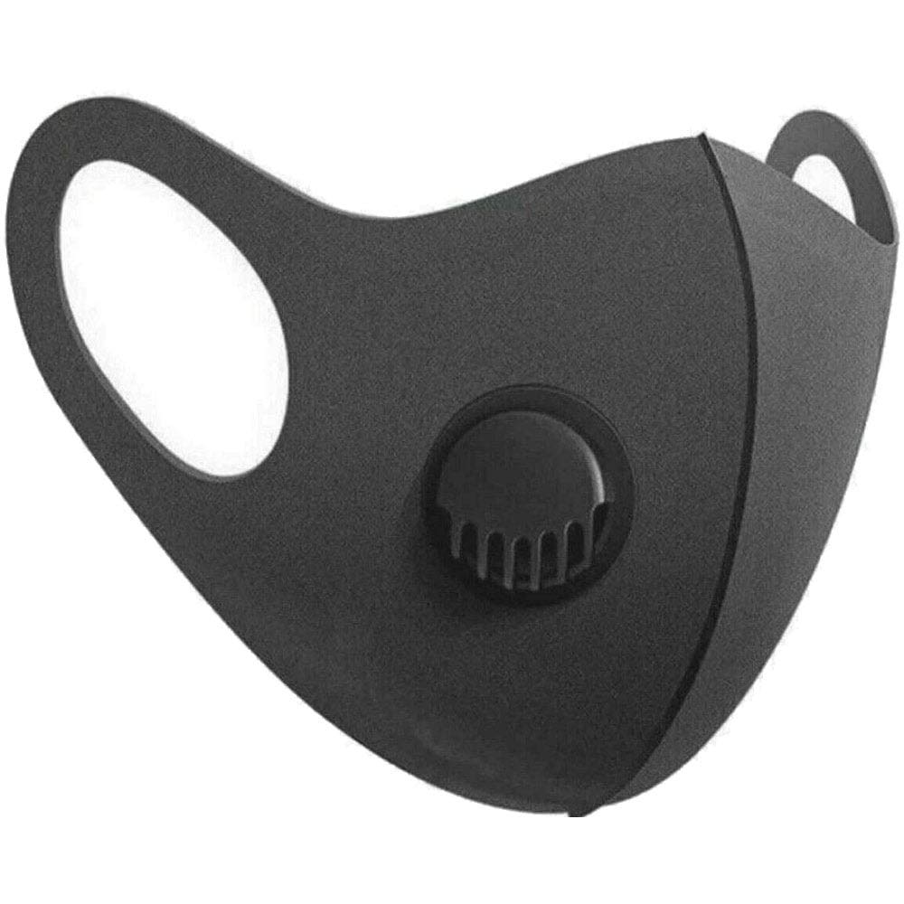 Stylish and protective material face masks with filter to keep you safe and protected with increased breath-ability filter fitted. (5, black)