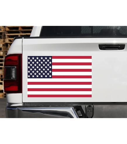 American Flag Cross Bumper Sticker - Patriotic USA Decal For Car, Truck, Window - View #6