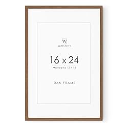 16x24 Frame, Solid Oak Wood 16x24 Poster Frame with