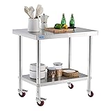 KUARBARR Stainless Steel Table for Prep & Work with