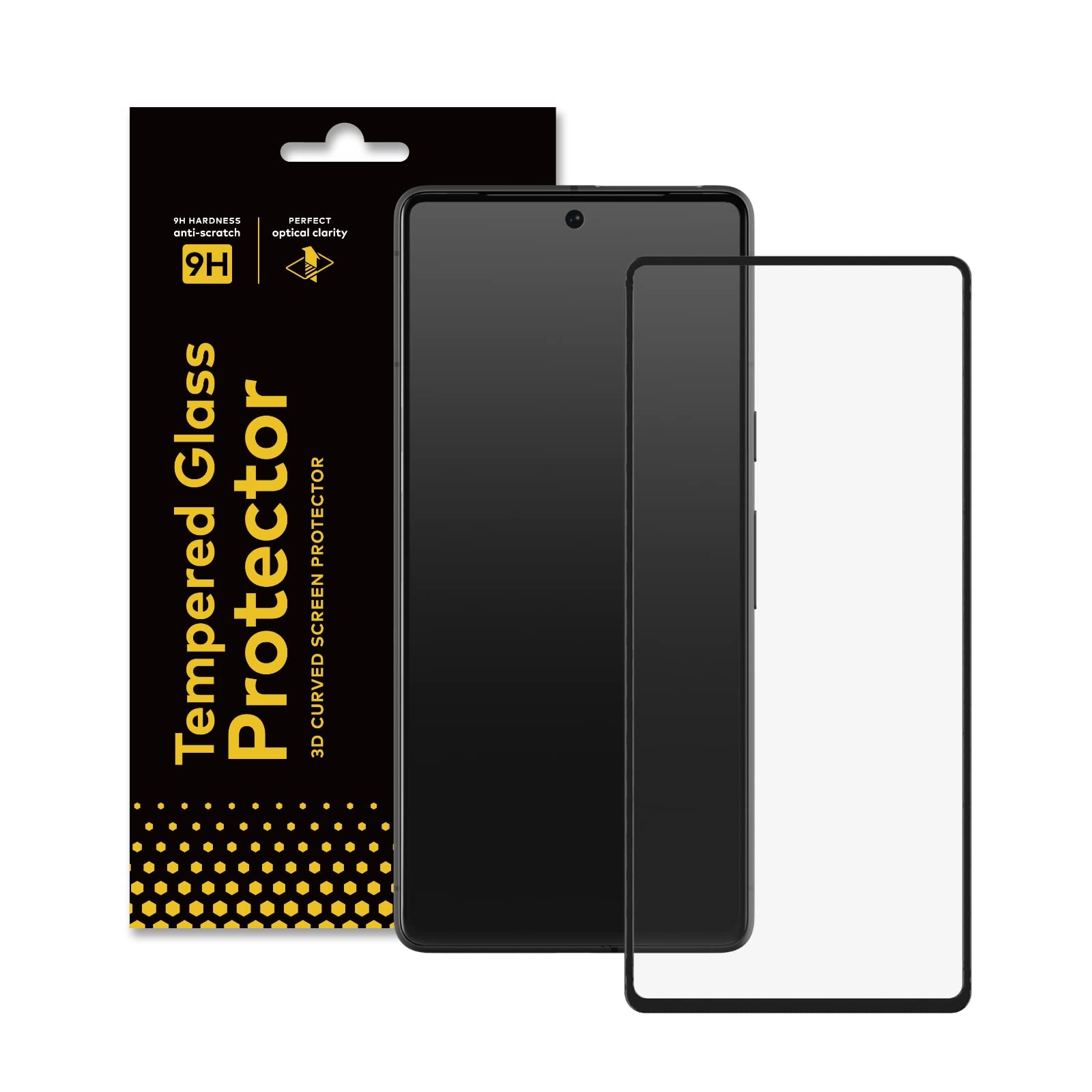 RHINOSHIELD Screen Protector Compatible with [Pixel 7a] | 9H 3D Curved Edge to Edge Tempered Glass - Full Coverage Clear and Scratch Resistant Screen Protection