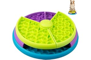 ATDOALL Slow Feeder Dog Bowl 3 Levels, Reduces Boredom and Anxiety Dog Food Puzzle Feeder, Non-Slip Interactive Dog Feeder, Suitable for Small/Medium/Larger Dogs