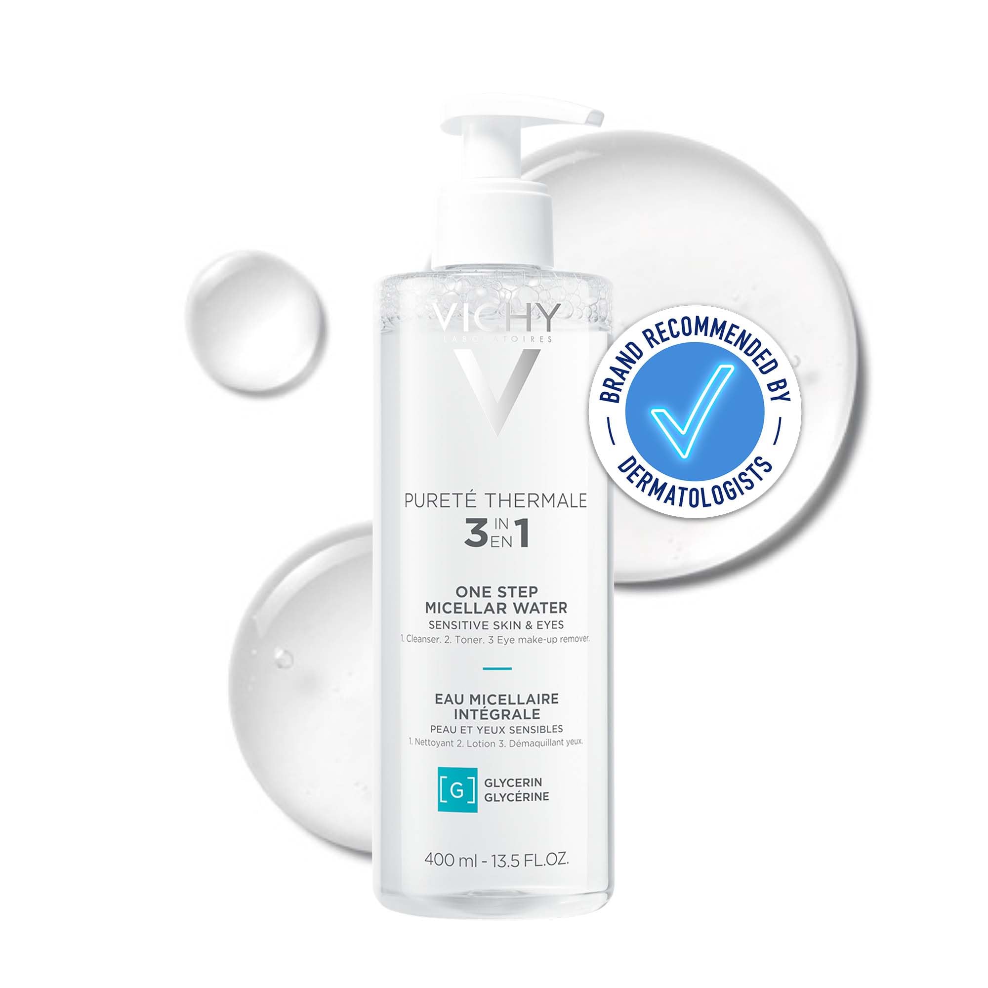 Vichy Pureté Thermale One Step Micellar Water for Sensitive Skin and Eyes 400ml