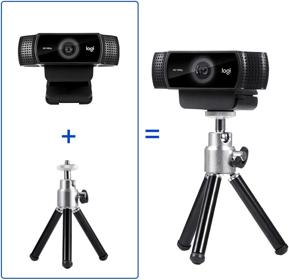 C922 Pro Stream Webcam, HD 1080p/30fps Hyperfast Streaming Light Correction, Game Chat Webcam, Autofocus, Stereo Audio for YouTube, Twitch, XSplit, Mac/Laptop/MacBook/PC