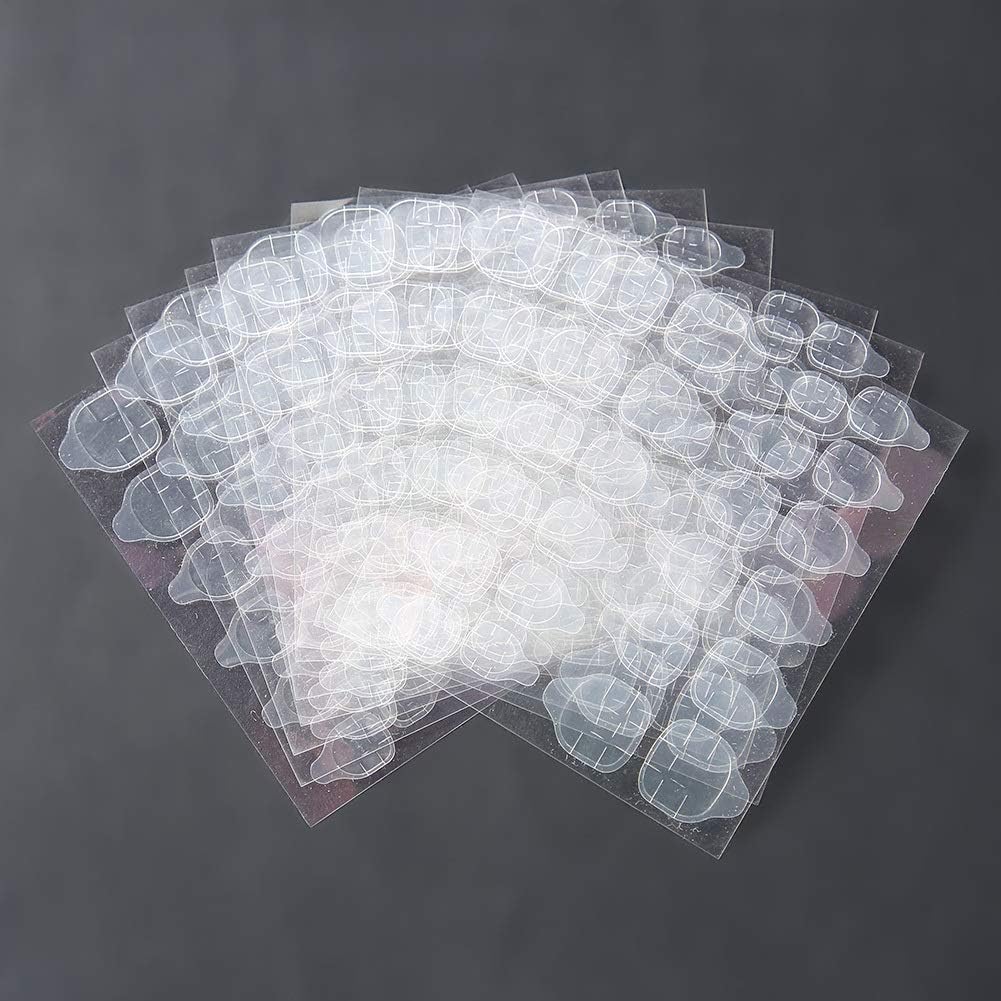 Double sided adhesive stickers - 10 Sheets Transparent Double-Sided Adhesive Tapes Toenail Toe Nail Sticker for Fake Faux Nails