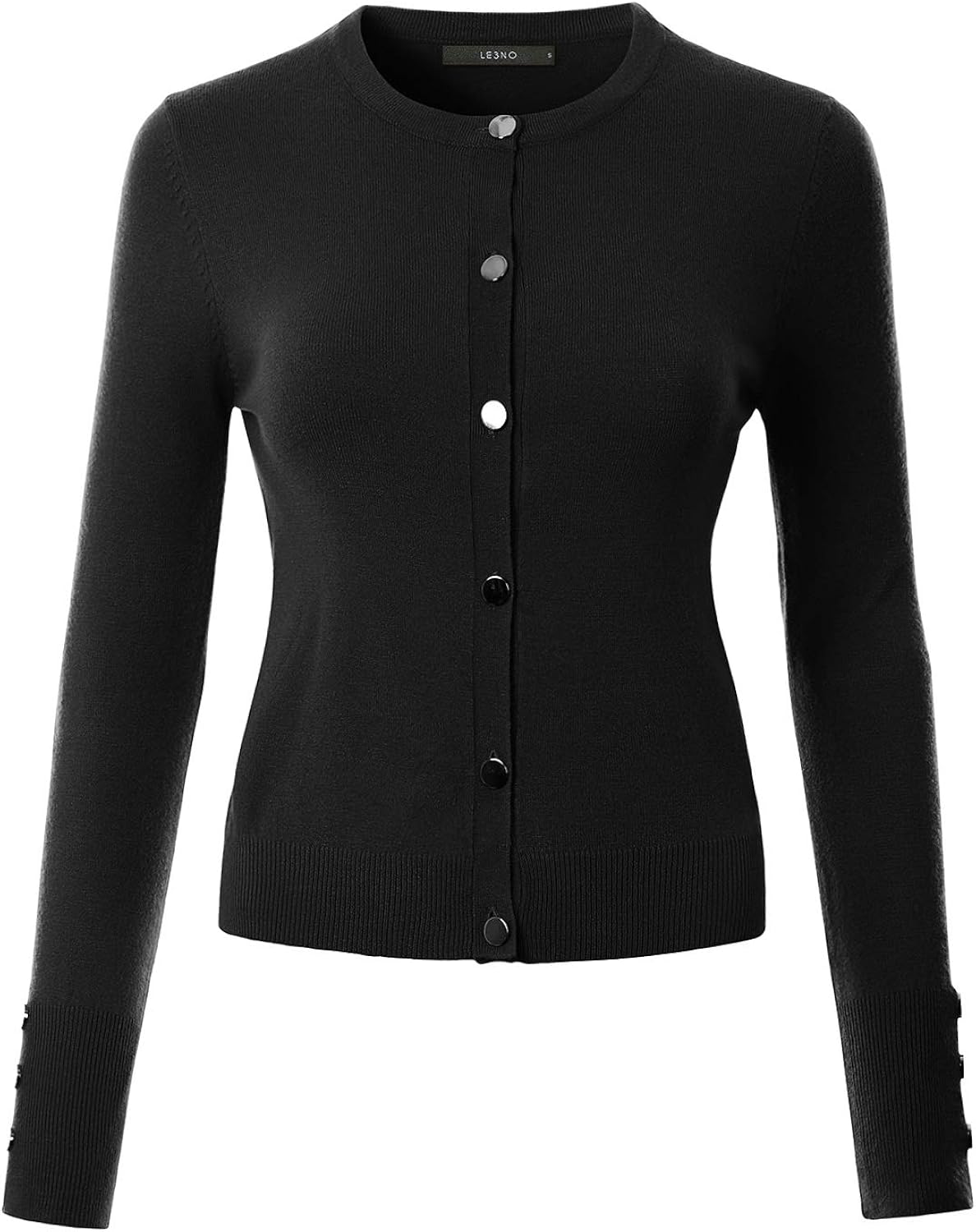 LE3NO Womens Lightweight Long Sleeve Button Down Knit Cardigan Sweater