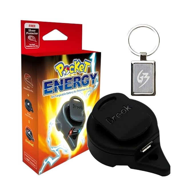 Mcbazel Brook Pocket Energy Rechargeable Lithium Battery Charger for Pokemon Go Plus with Keychain