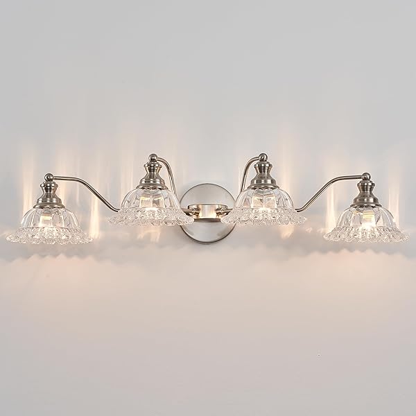 XIEDUN BRUSHED NICKEL 4 LIGHT VANITY LIGHT