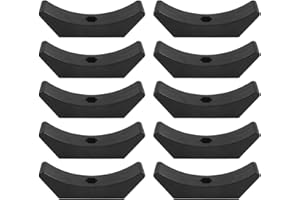 Rubber Dumbbell Saddle Rack, 10-Pack Dumbbell Holder Base Home Gym Weight Organizer, Fitness Club Floor Protector, Black Dumb