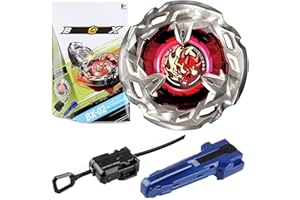 KONIKIWA Bey Battling Blade X BX-02 Hells Scythe with Spinning Gyro Launcher and Handle Grip Battling Tops Game Gifts for Kids Boys Children - Red