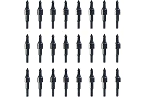 Erewa Pack of 24 Black Screw-in Archery Field Points Arrow for Target Practice Shooting,100 Grain Each